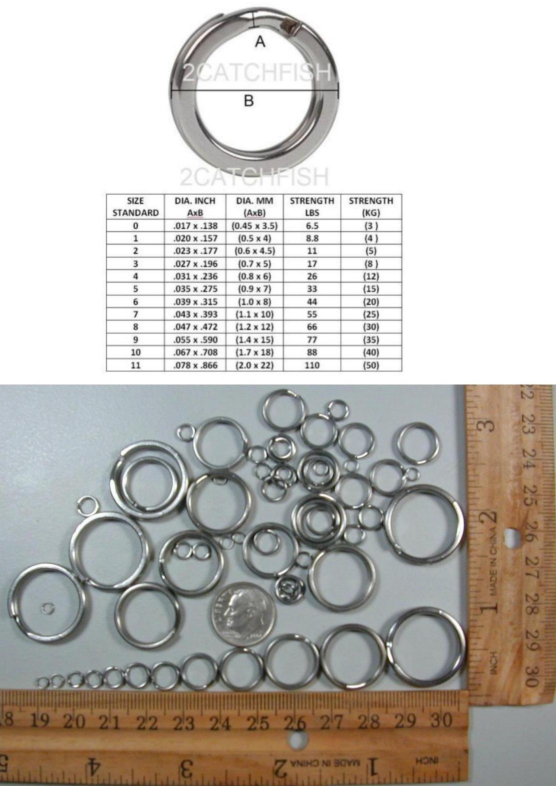 Standard Strength Split Rings Stainless Steel