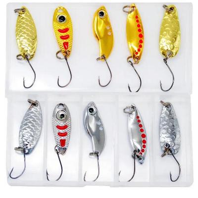 Gold Silver Chrome fishing lure set 10 pcs